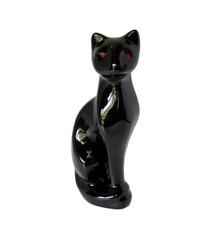 Mcm black glossy ceramic - black, cat