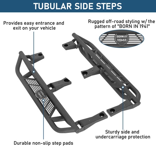 Pair side step bars - bars,, drop