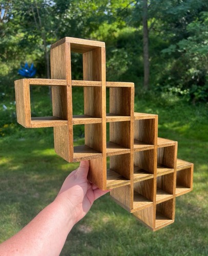 Vtg wood trinket - wood, display