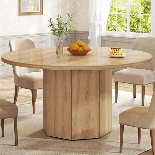 Round dining table faux - round, marble