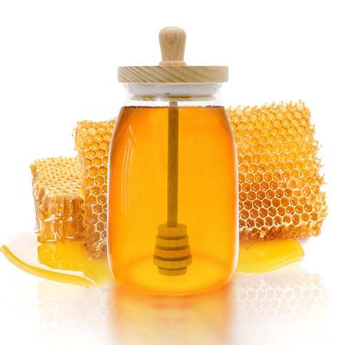 Honey jar with dipper - with,