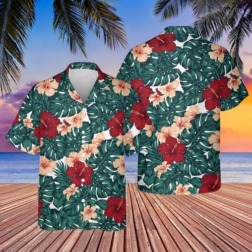 Tropical hibiscus leaf print - tropical,