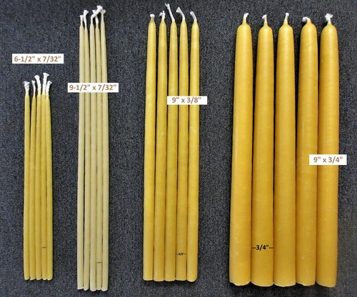 Pure yellow beeswax taper - beeswax,