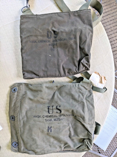 Vtg army canvas chemical - 2,