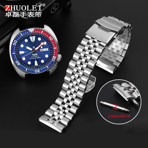 22mm stainless steel watch - stainless,