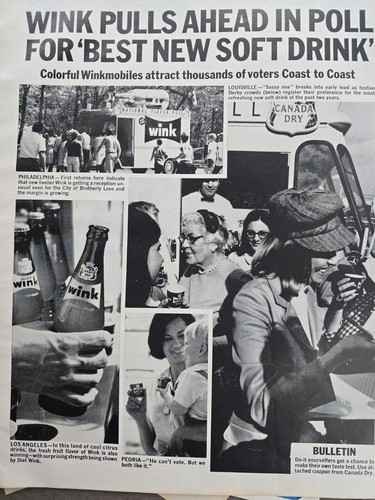 1967 wink soda pulls ahead - wink,