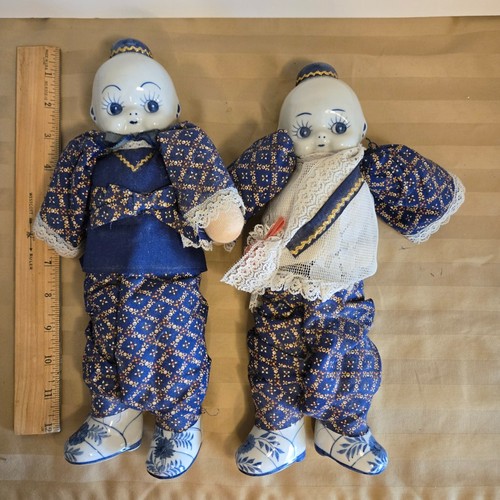 Chinese doll vintage blue - doll,