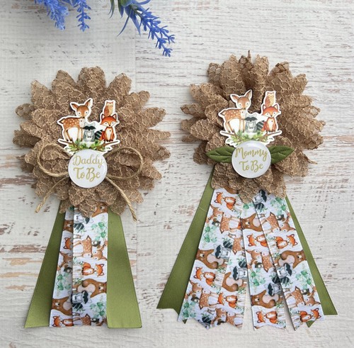 Woodland baby shower - shower, corsage