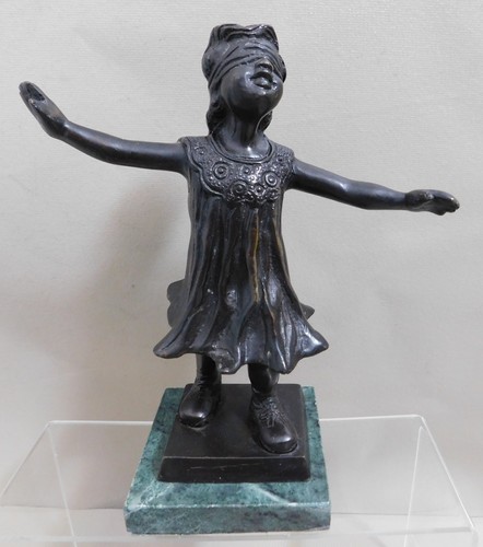 Vintage bronze blindfolded - bronze,