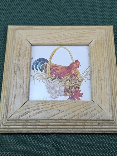 Framed chicken basket - framed,
