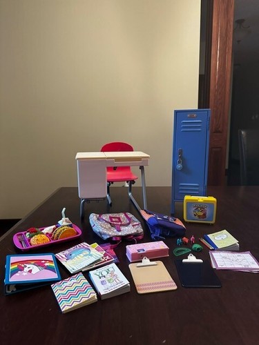 American girl doll school desk - american,