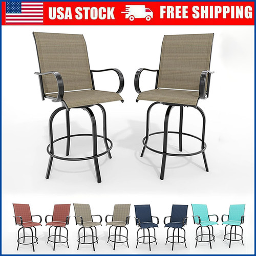 Outdoor swivel bar stools set - outdoor,