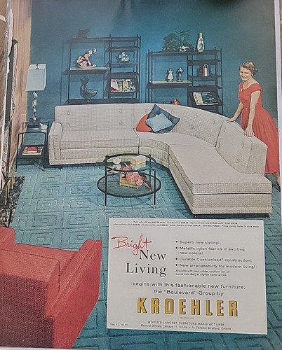 1953 kroehler mid century - kroehler,