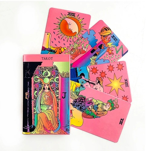 Neon pink tarot deck - 78,