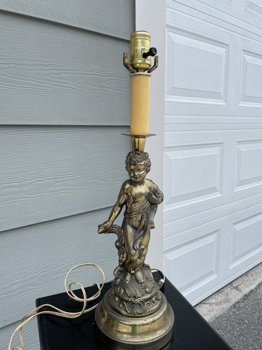 Vintage brass cherub table - vintage,