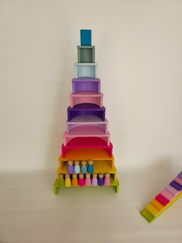 Wooden pastel rainbow - wooden,