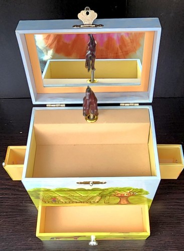Vtg jewelry box horse ranch - vtg,