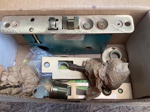 Vintage mortise door lock - lock, set