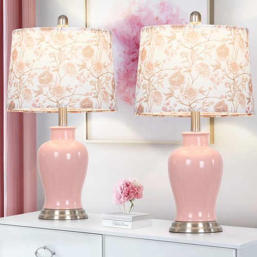 Ruzectt pink ceramic table - 23",