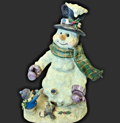 Vintage snowman figurine large - snowman,