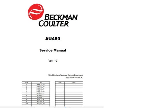 Service manual for - , beckman