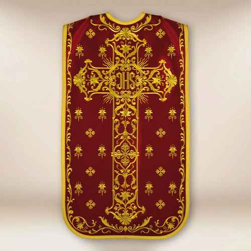 Embroidered roman chasuble - embroidered,