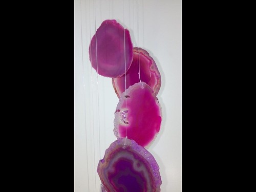 Pink agate wind - chimes,