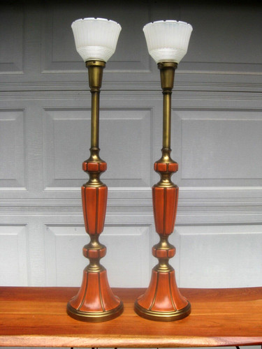 Vintage pair lamps 1960s - lamps,