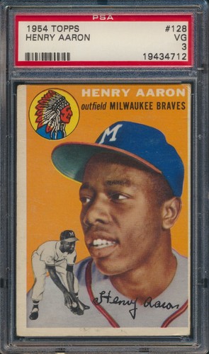 1954 topps baseball 128 hank - 1954,