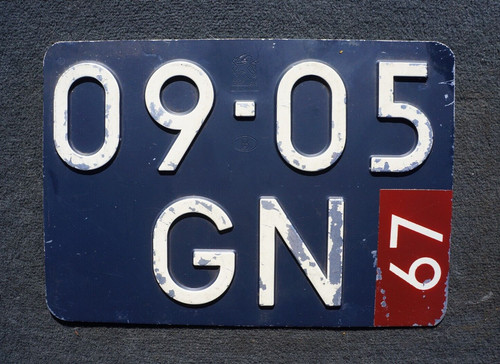 1967 netherlands license plate - 1967,