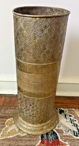 Brass umbrella stand - brass, shell