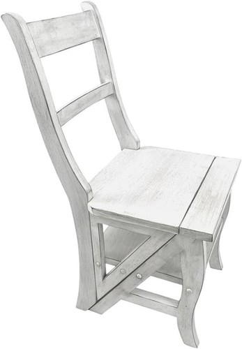 Antique folding library ladder - library,