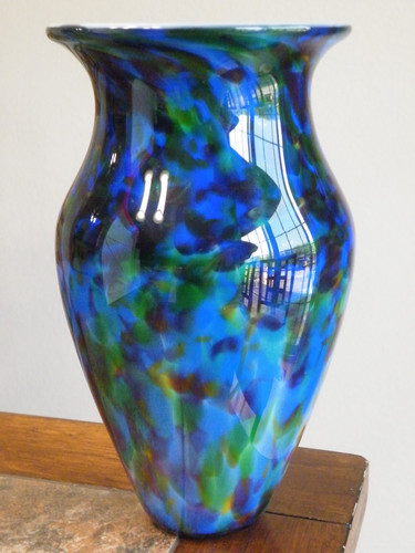Hand blown art glass - blown, vase