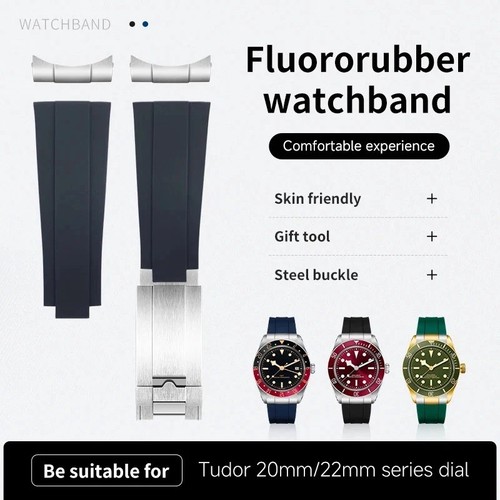 22mm fkm rubber - rubber, strap