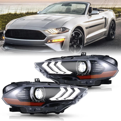 For mustang full led headlight - for,