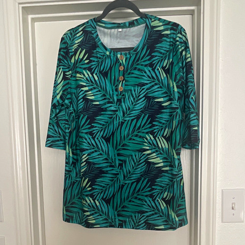 Women tropical leaf print - leaf,