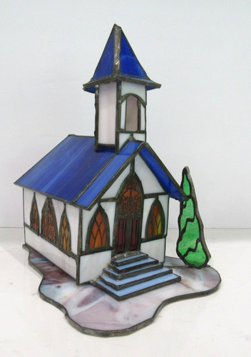 Vtg tiffany style stained - vtg.,