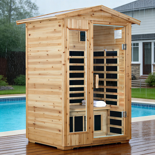 Outdoor far infrared sauna - far, old