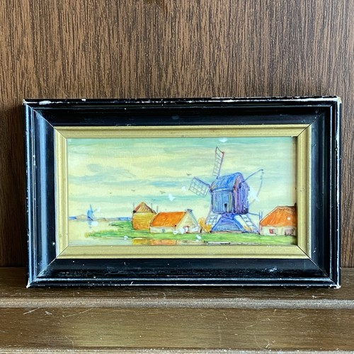 Vtg miniature hand - hand, painted