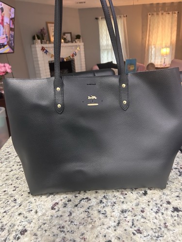 Coach large leather tote - large,