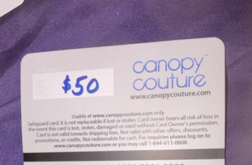 Canopy couture gift card - $50,