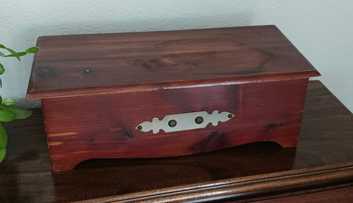 Vintage wood dresser box - vintage,