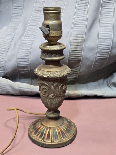 Antique lamp base vintage - antique, gold