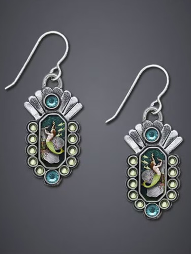 Vintage mermaid stone earrings