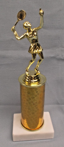 Female tennis trophy gold star - tennis,