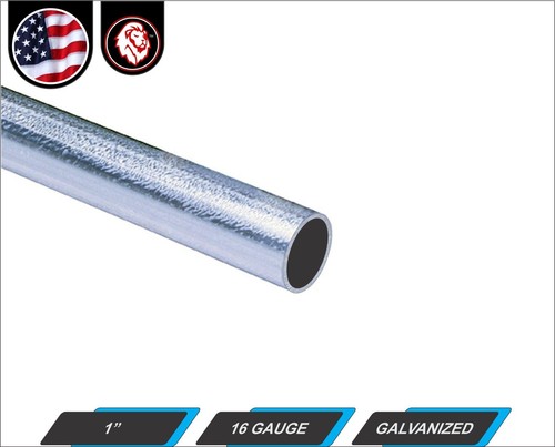 Galvanized round metal tube - 1",