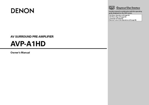 Denon avp a1hd pre - denon, avp-a1hd