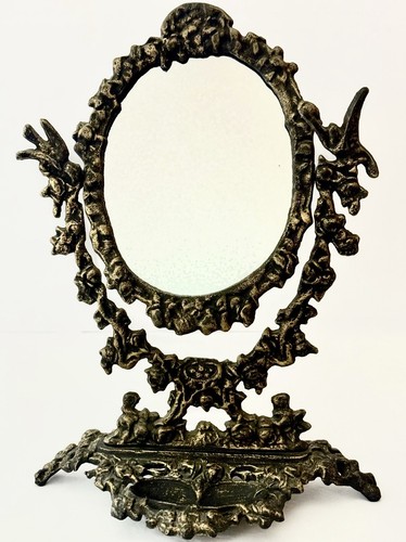 Vintage cherub vanity mirror - vintage,