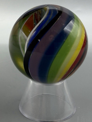 Rainbow swirl glass - 1.64",