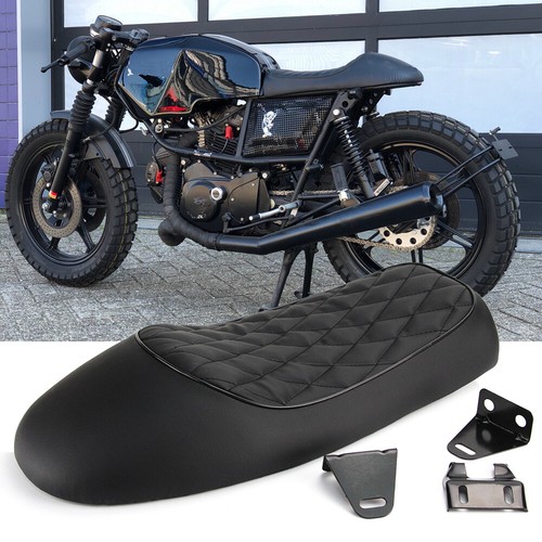 Black motorcycle cafe racer - motorcycle,